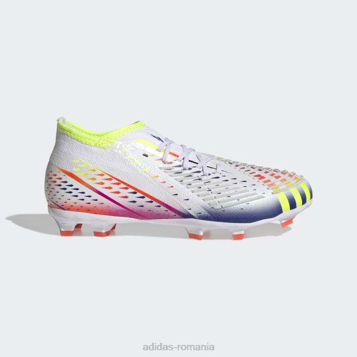 Adidas marginea de pradator alb.1 cizme de teren ferm copii alb/galben/albastru 2JBN3611