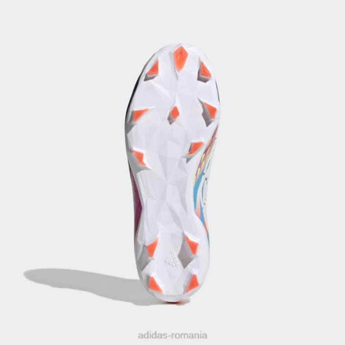 Adidas marginea de pradator alb.1 cizme de teren ferm copii alb/galben/albastru 2JBN3611