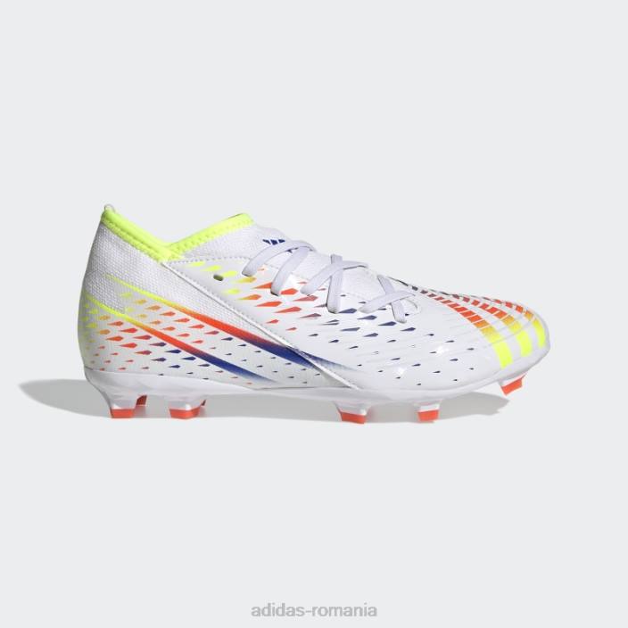 Adidas marginea de pradator alb.3 tachete de teren ferm copii alb/galben/albastru 2JBN11458