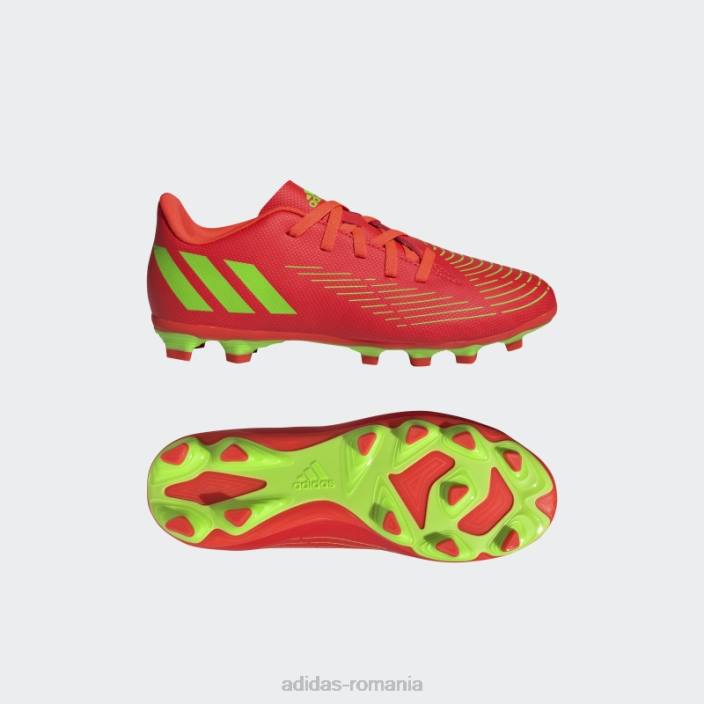 Adidas marginea de pradator rosie.4 tachete flexibile de sol copii roșu/verde/negru 2JBN11525