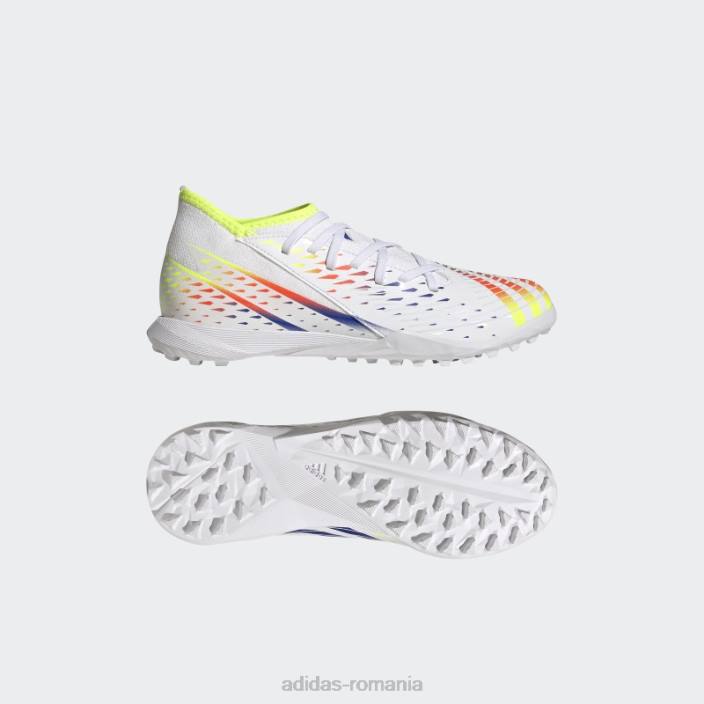 Adidas marginea pradator alb.3 pantofi de gazon copii alb/galben/albastru 2JBN11453