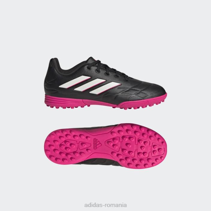 Adidas negru copa pure.3 turf ghete adidas copii negru/zero metalic/roz 2JBN17727