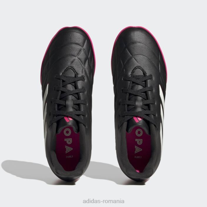 Adidas negru copa pure.3 turf ghete adidas copii negru/zero metalic/roz 2JBN17727