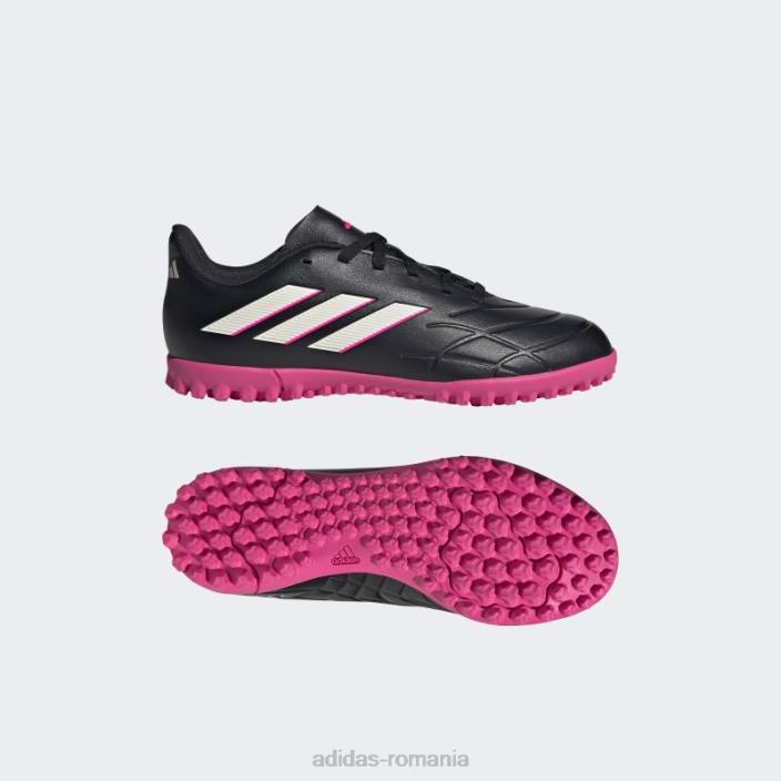 Adidas negru copa pure.4 cizme gazon copii negru/zero metalic/roz 2JBN3820