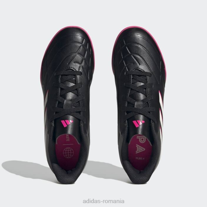 Adidas negru copa pure.4 cizme gazon copii negru/zero metalic/roz 2JBN3820