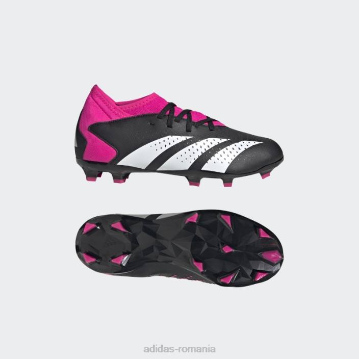 Adidas negru predator precizie.3 cizme de teren ferm adidas copii negru/alb/roz 2JBN17637