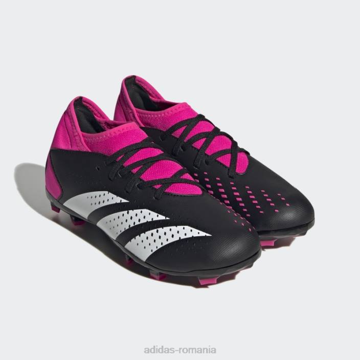 Adidas negru predator precizie.3 cizme de teren ferm adidas copii negru/alb/roz 2JBN17637