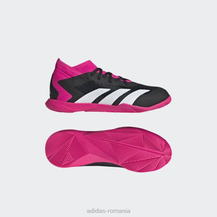 Adidas negru predator precizie.3 pantofi de fotbal indoor copii negru/alb/roz 2JBN24844