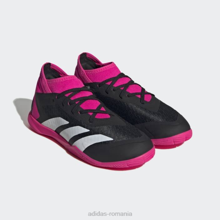 Adidas negru predator precizie.3 pantofi de fotbal indoor copii negru/alb/roz 2JBN24844