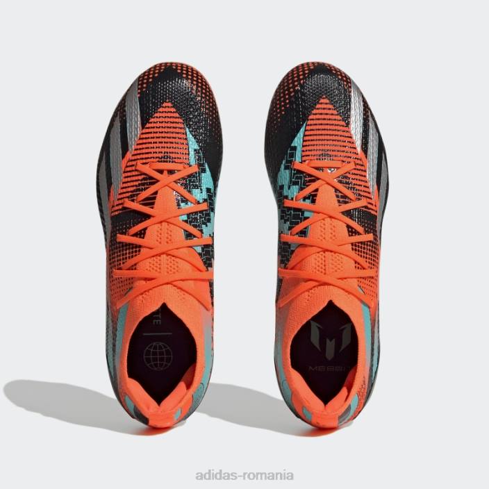 Adidas orange x speedportal messi.1 cizme adidas pentru teren ferm copii portocaliu/argintiu/negru 2JBN17601