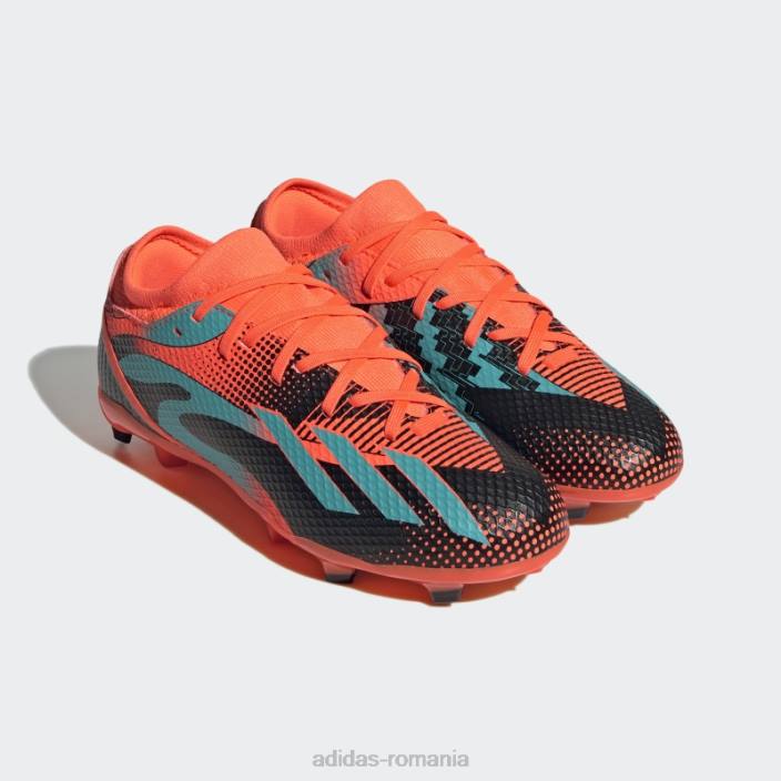 Adidas orange x speedportal messi.3 crampoane pentru teren ferm copii portocaliu/papură cu mentă/negru 2JBN11237