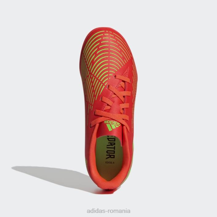 Adidas pradator edge.4 pantofi gazon rosii copii roșu/verde/negru 2JBN11527