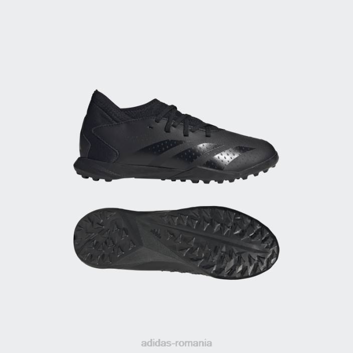 Adidas precizie prădător.3 cizme de gazon albe copii alb negru 2JBN17622