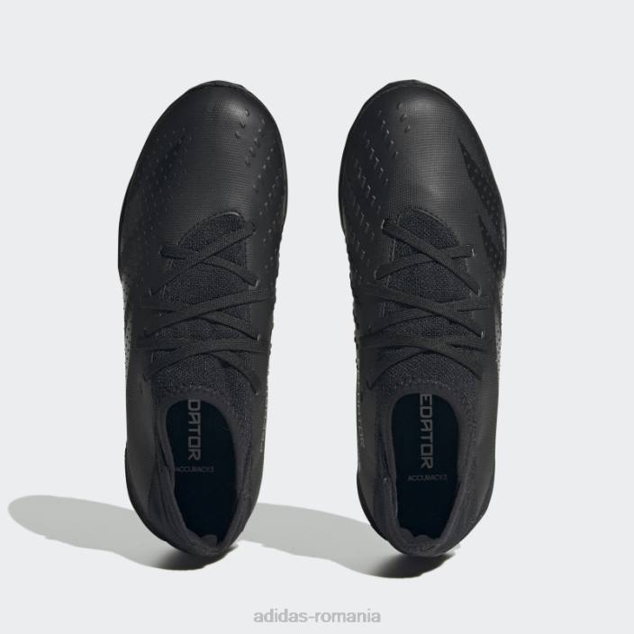 Adidas precizie prădător.3 cizme de gazon albe copii alb negru 2JBN17622