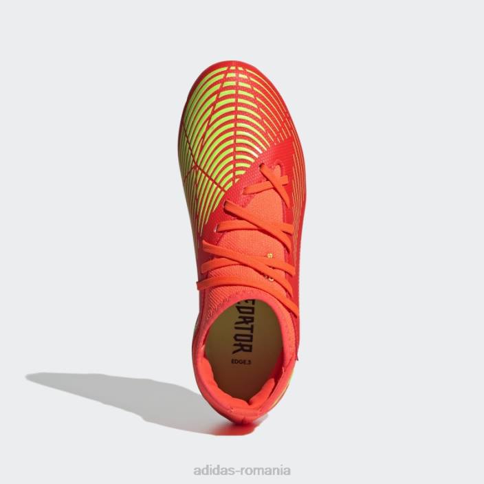 Adidas predator edge.3 cizme pentru teren ferm roșu adidas copii roșu/verde/negru 2JBN3576