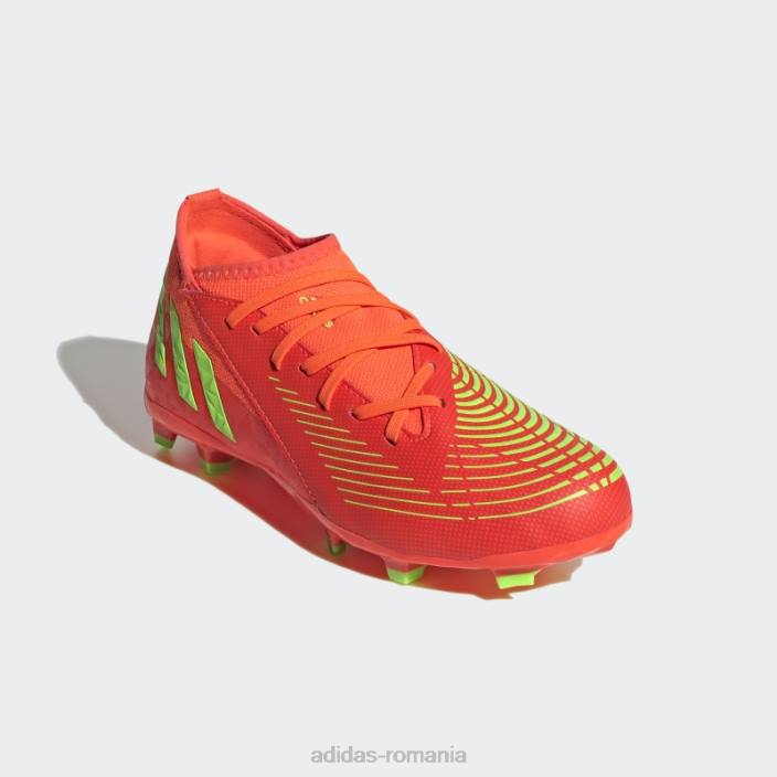 Adidas predator edge.3 cizme pentru teren ferm roșu adidas copii roșu/verde/negru 2JBN3576