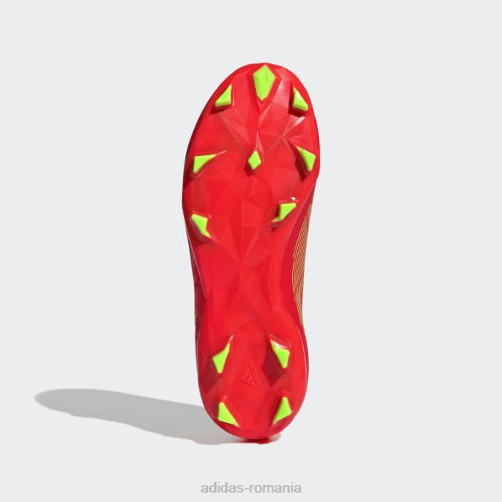 Adidas predator edge.3 crampoane de teren ferm fără șireturi roșii adidas copii roșu/verde/negru 2JBN11490
