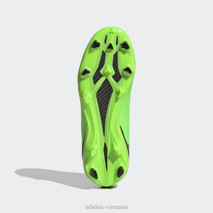 Adidas verde x speedportal.3 crampoane fără șireturi pentru teren ferm copii verde/negru/galben 2JBN11512