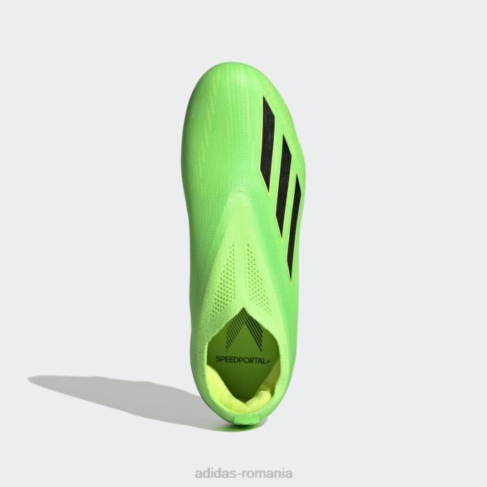 Adidas verde x speedportal+ crampoane pentru teren ferm copii verde/negru/galben 2JBN11536