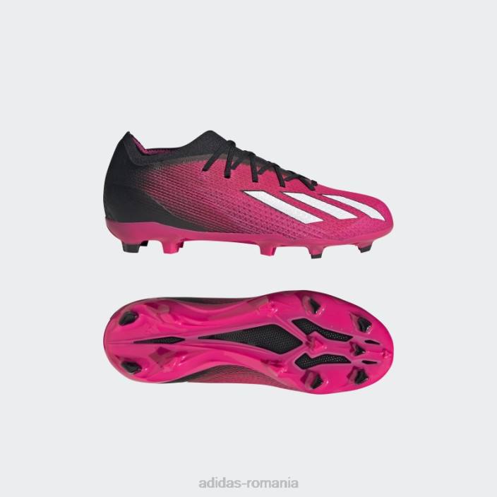 Adidas x speedportal.1 crampoane de fotbal pentru teren ferm roz copii roz/alb/negru 2JBN24854