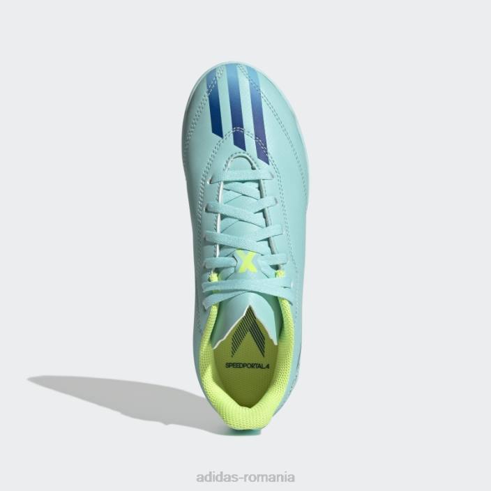 Adidas x speedportal.4 pantofi indoor aqua adidas copii aqua/albastru/galben 2JBN11454
