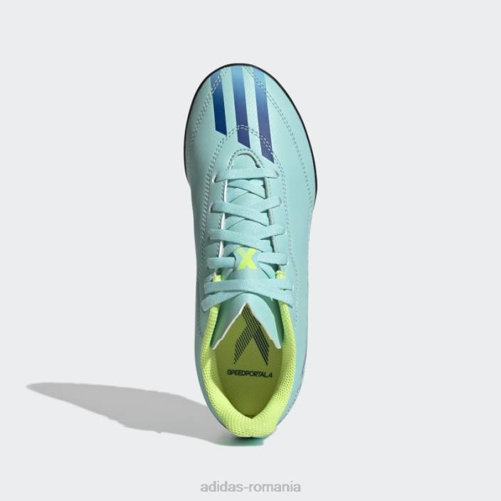 Adidas x speedportal.4 turf pantofi aqua copii aqua/albastru/galben 2JBN11096