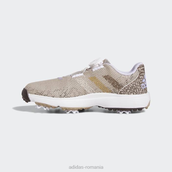 Adidas pantofi de golf bliss codeschaos 22 ediție limitată fără vârfuri copii beatitudine/maro/violet deschis 2JBN11495