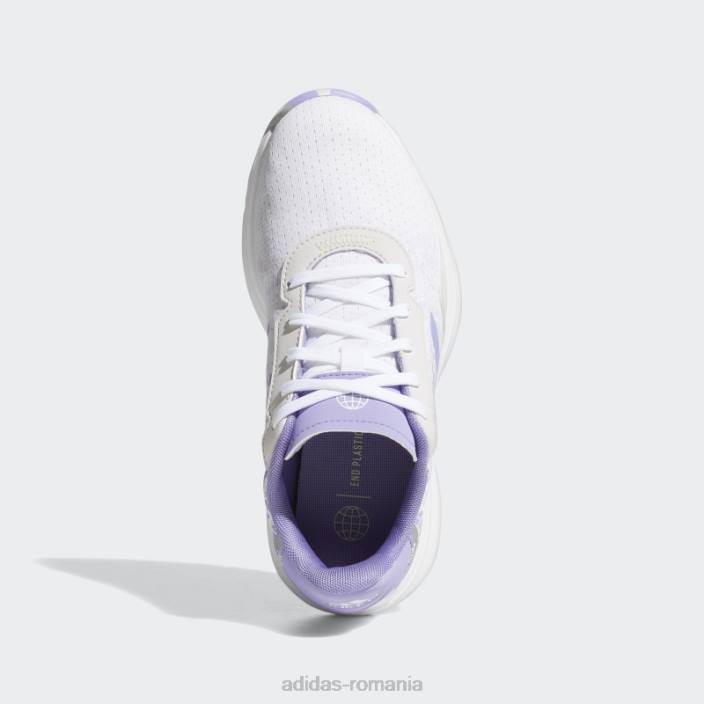 Adidas pantofi de golf gri juniori s2g fără vârfuri fierbinți copii alb/violet deschis/gri 2JBN11409