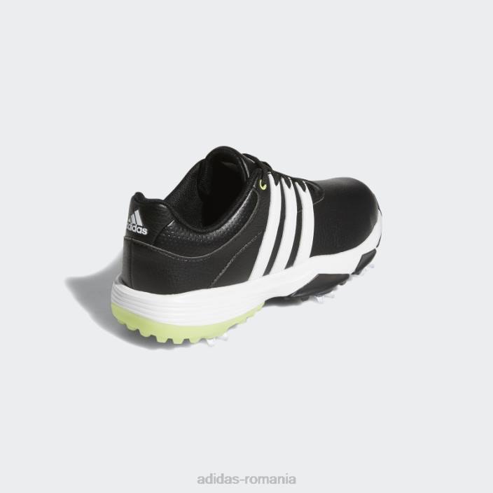 Adidas pantofi de golf pentru juniori tour360 22 negri copii negru/alb/var 2JBN3584