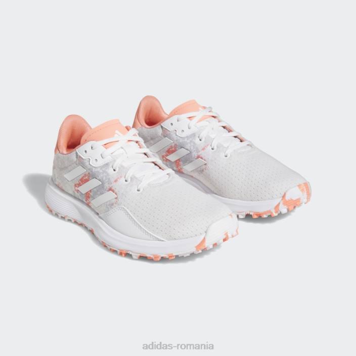 Adidas pantofi de golf s2g sl alb copii alb/coral 2JBN11347