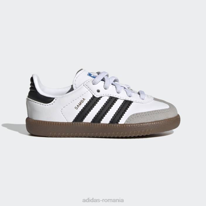 Adidas Hot Gum Samba și pantofi copii alb/negru/gumă 2JBN17591
