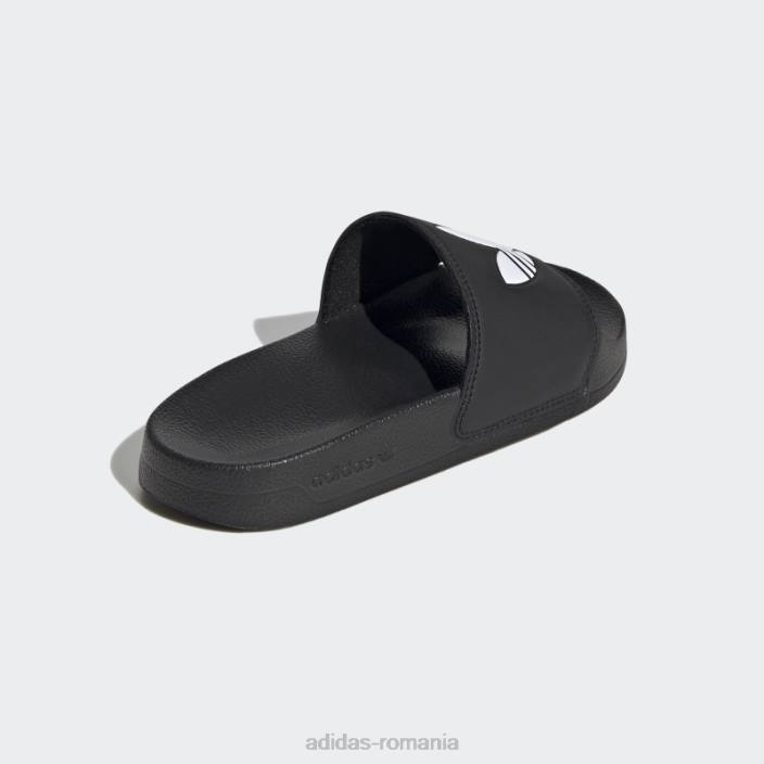 Adidas adilette lite slides white hot copii alb negru 2JBN11144