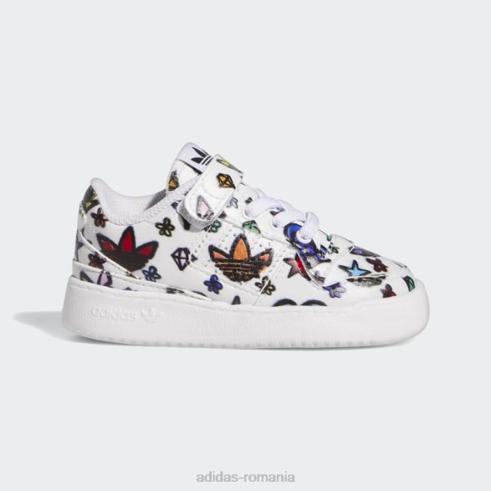 Adidas albi jeremy scott forum 84 pantofi mono low adidas copii alb negru 2JBN11445