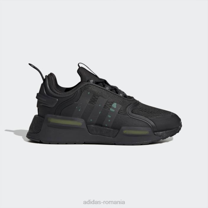 Adidas carbon nmd-v3 pantofi moda copii negru/verde/carbon 2JBN11334
