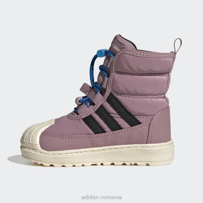 Adidas cizme blue rush superstar 360 2.0 stilate copii papură mov/negru/albastru 2JBN11207
