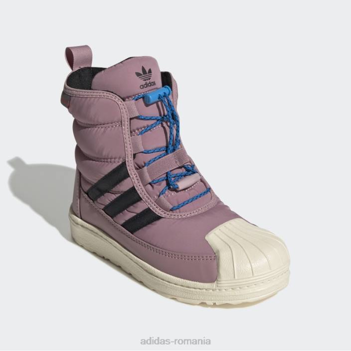 Adidas cizme hot blue rush superstar 360 2.0 copii papură mov/negru/albastru 2JBN11219