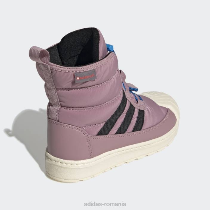 Adidas cizme hot blue rush superstar 360 2.0 copii papură mov/negru/albastru 2JBN11219