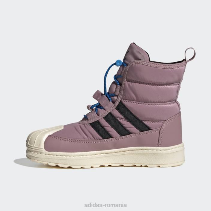 Adidas cizme hot blue rush superstar 360 2.0 copii papură mov/negru/albastru 2JBN11219