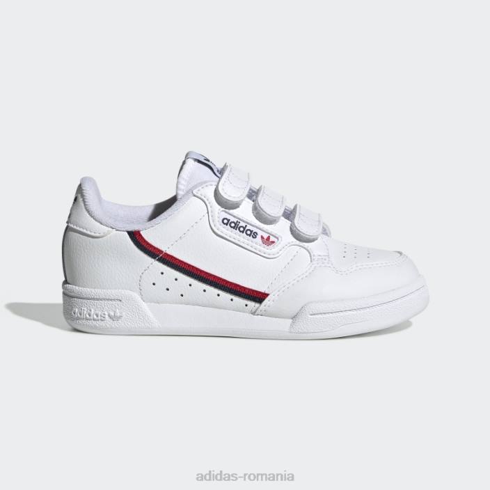 Adidas continental 80 pantofi stacojiu moda copii alb/stacojiu 2JBN3504
