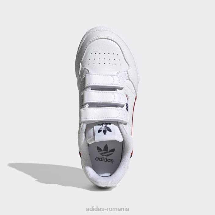 Adidas continental 80 pantofi stacojiu moda copii alb/stacojiu 2JBN3504