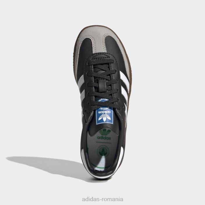 Adidas gum elegant samba og pantofi copii alb/negru/gumă 2JBN11154
