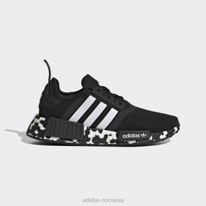 Adidas nmd-r1 pantofi alb moda copii alb negru 2JBN18266