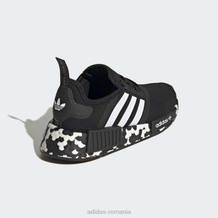 Adidas nmd-r1 pantofi alb moda copii alb negru 2JBN18266