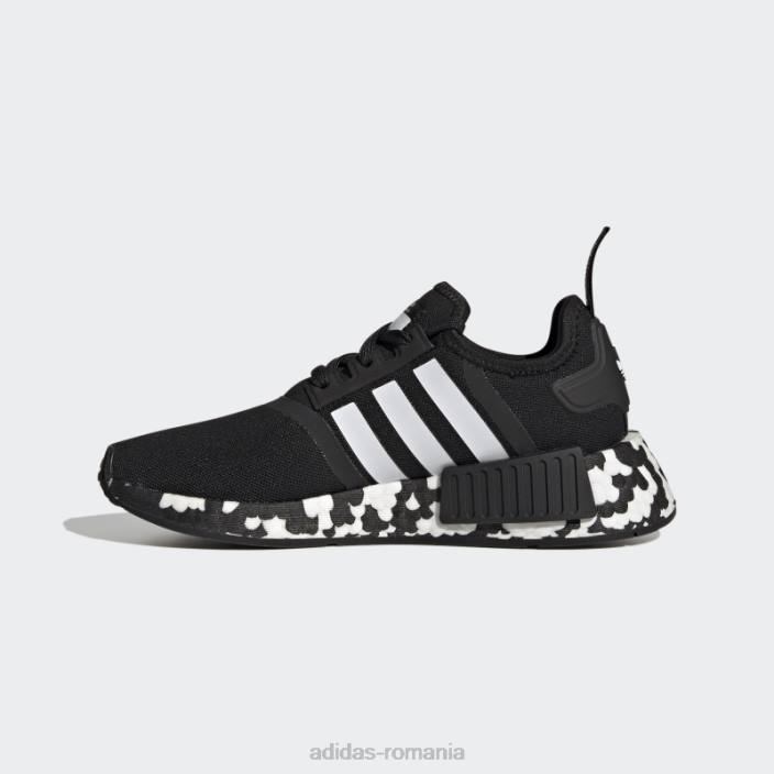 Adidas nmd-r1 pantofi alb moda copii alb negru 2JBN18266