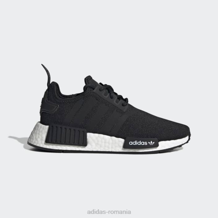 Adidas nmd-r1 pantofi rafinati albi copii alb negru 2JBN11042