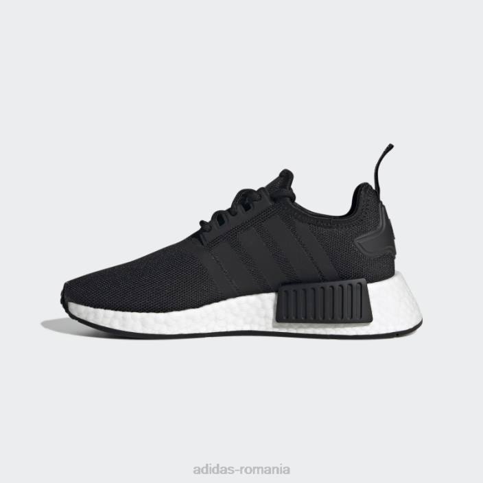 Adidas nmd-r1 pantofi rafinati albi copii alb negru 2JBN11042