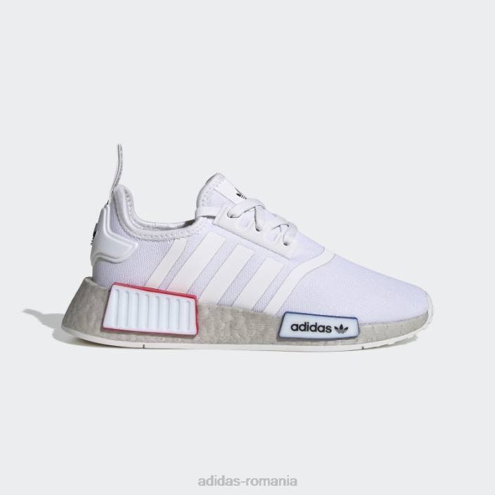 Adidas nmd-r1 pantofi rafinati gri eleganti copii alb/gri 2JBN11466