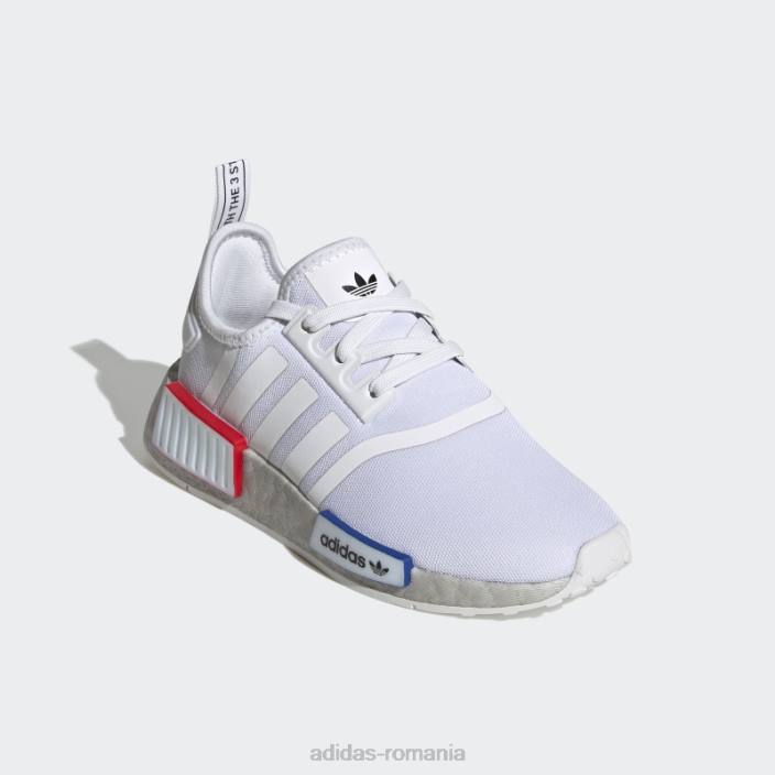 Adidas nmd-r1 pantofi rafinati gri eleganti copii alb/gri 2JBN11466