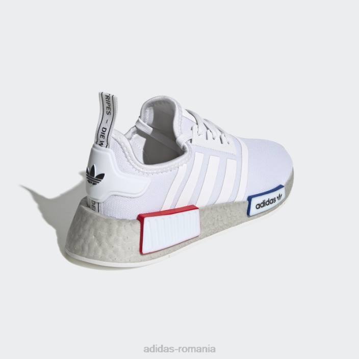 Adidas nmd-r1 pantofi rafinati gri eleganti copii alb/gri 2JBN11466