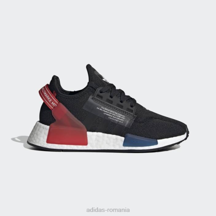 Adidas nmd-r1 v2 pantofi alb moda copii alb negru 2JBN11232